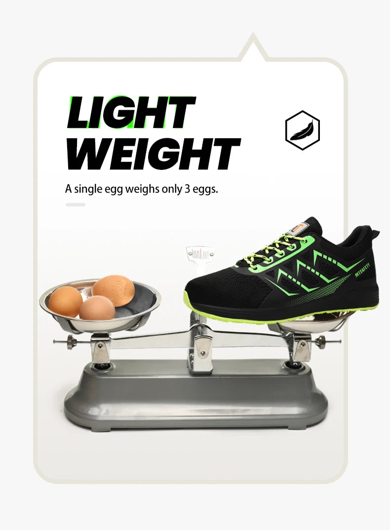 steel toe sneakers for men ultra-light construction site safety shoes anti puncture industrial work boots breathable work shoes