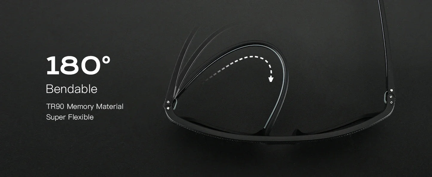 Polarized Sunglasses for Men Lightweight TR90 Frame UV400 Protection Square Sun Glasses