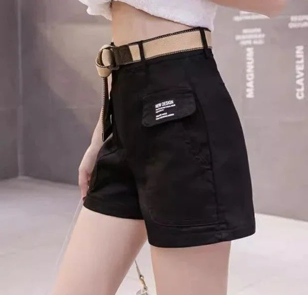 High Waist Shorts for Women Korean Style Cotton Short Pants Woman Design Trend 2025 Fashion Clothing XL Outfits Youthful Jorts