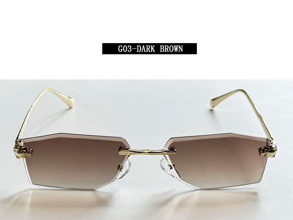 2026 Rimless Sunglasses Women Vintage Luxury Fashion Glasses Shades Dropshipping Luxe Lentes De Sol Mujer Lunette Soleil Femme