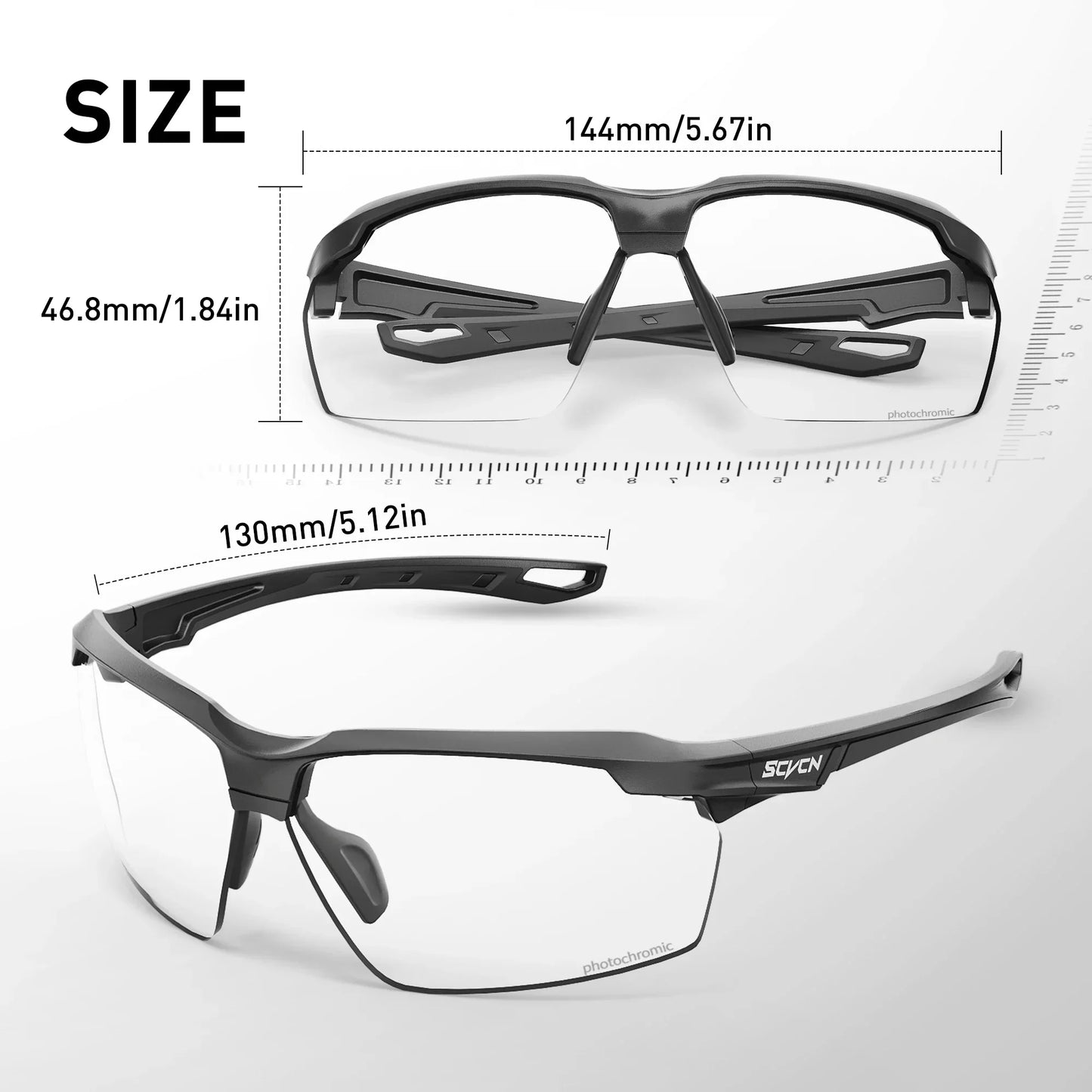 Cycling Red Blue Photochromic Glasses Outdoor Sports Running Men's Sunglasses Road MTB Bicycle Goggles Women Bike Eyewear