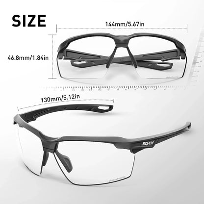 Cycling Red Blue Photochromic Glasses Outdoor Sports Running Men's Sunglasses Road MTB Bicycle Goggles Women Bike Eyewear