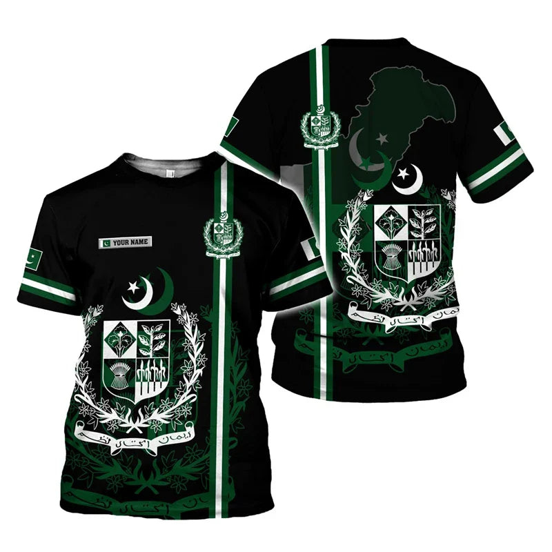 Pakistan Flag 3D Print Men's T-shirts For Men Clothing Summer Unisex Short Sleeve Tops Fashion Tees Streetwear Harajuku T Shirt