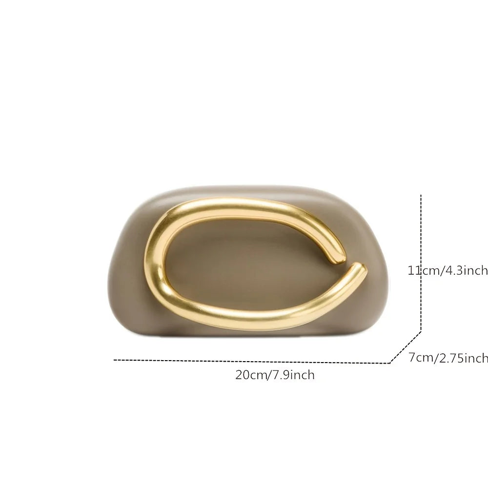 Gold Closure Box Clutch Bag women evening wedding party cute purse bag handbag 2024 new