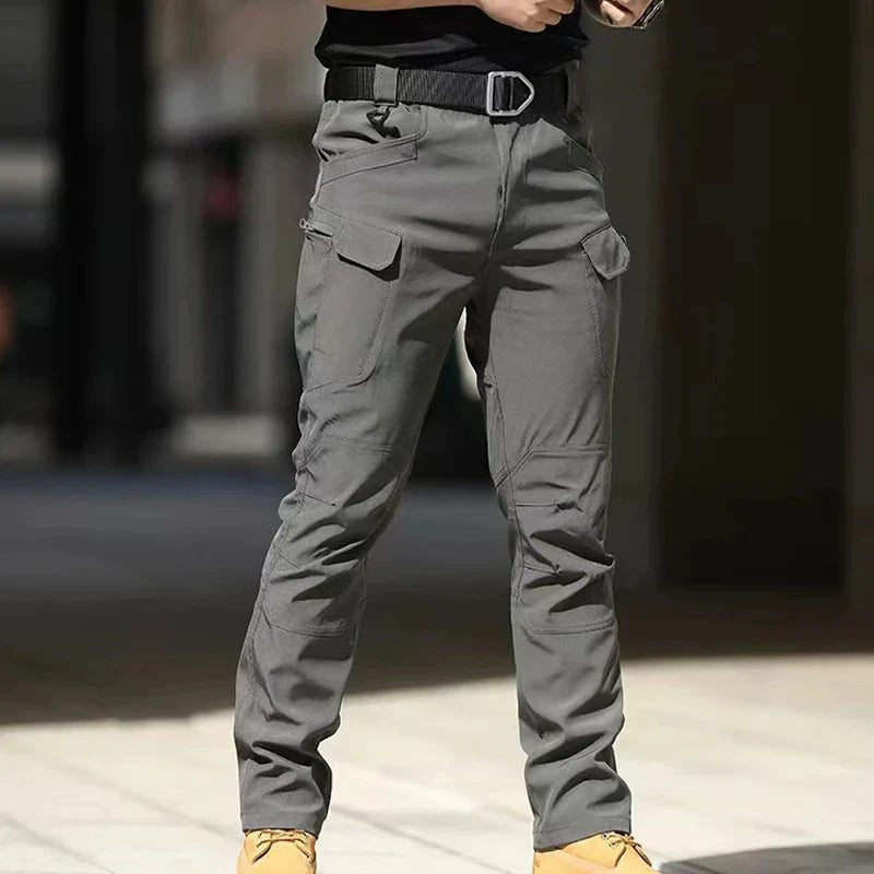 2024 Men's Autumn Tactical Cargo Pants Outdoor Work Pants Multi-pocket Casual Trousers Waterproof Quick Dry Elastic Pants Male