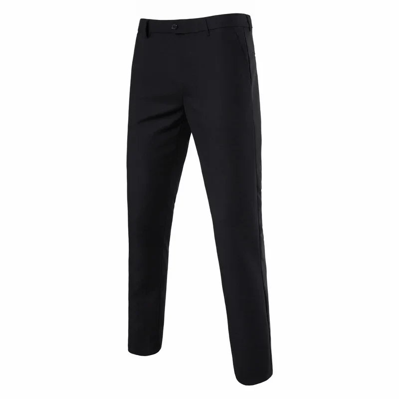 Mens Slim Fit Dress Pants Flat Front Wrinkle Free Suit Pants Business Dress Pants Classic Business Casual Pants