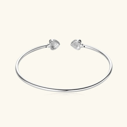 0.5CT Moissanite Bangle Bracelet 18K Gold Plated 925 Sterling Silver Classic Bangle Bezel Set Diamond Bracelet for Women Gifts