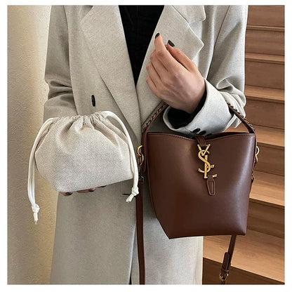 2026 Summer New! Light - Luxury Women's Bucket Bag - High - End Niche Design, Stylish Shoulder Messenger for All Occasions