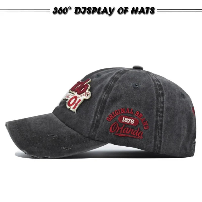 Hip Hop Holes Baseball Hat For Men Women Retro Washed Cotton Peaked Cap Fashion Snapback Sun Visors Punk Letter Bonnet кепка y2k