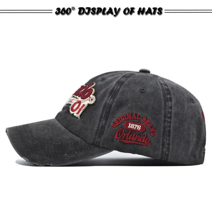 Hip Hop Holes Baseball Hat For Men Women Retro Washed Cotton Peaked Cap Fashion Snapback Sun Visors Punk Letter Bonnet кепка y2k