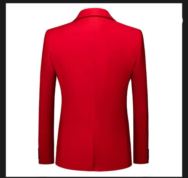 New Male Solid Colour Formal Suit Jacket 21 Colours Available Men Wedding Prom Party Tuxedo Blazer Slim Fit Coats