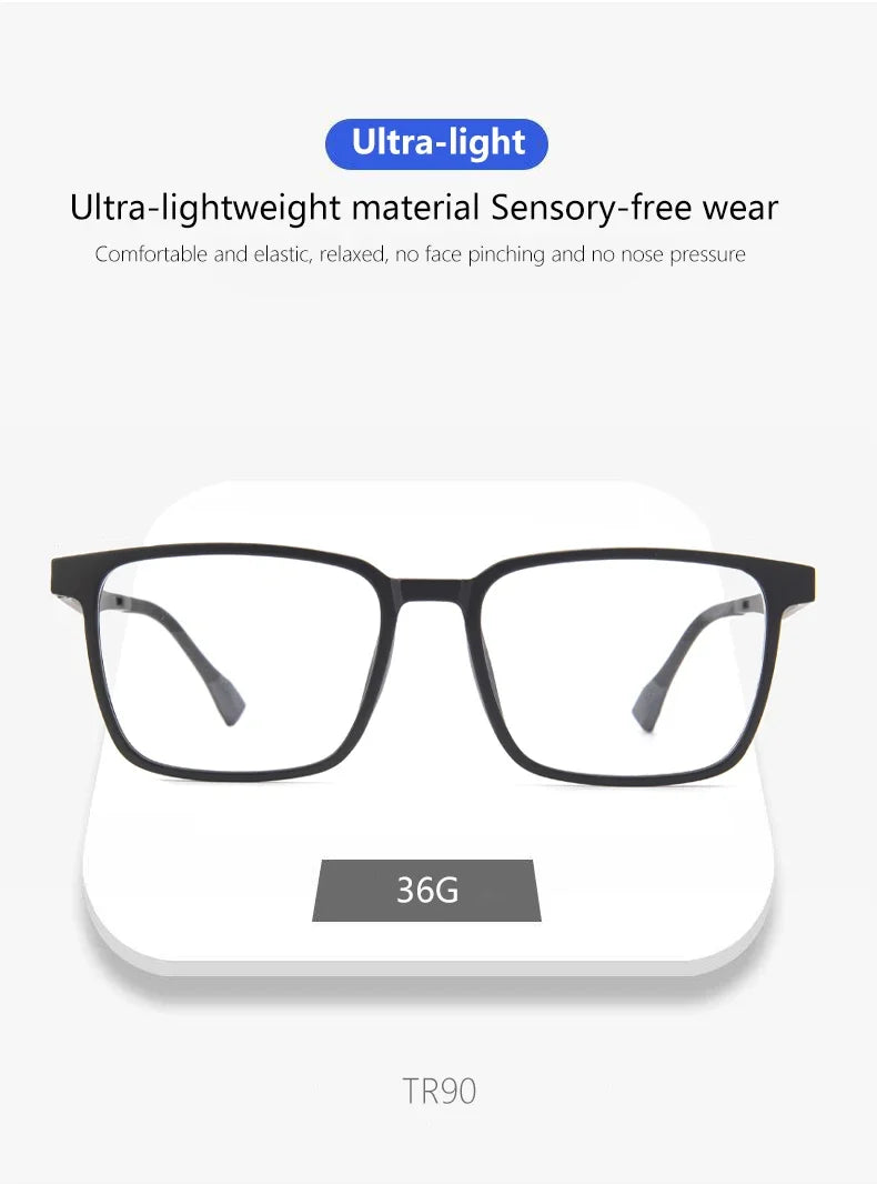 Gradient Men Flip Up Clip on Men Driving Polarized Oversized Optical Myopia Glasses Magnetic Eyeglasses For Women TJ2191