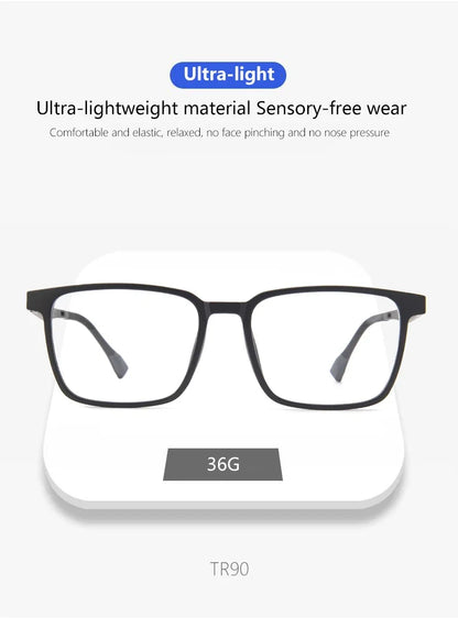 Gradient Men Flip Up Clip on Men Driving Polarized Oversized Optical Myopia Glasses Magnetic Eyeglasses For Women TJ2191