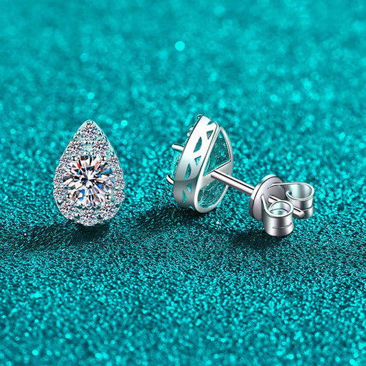 1cttw Sparkling Moissanite Stud Earrings for Women Engagement Birthday Gift Jewelry 100% 925 Sterling Silver Wholesale