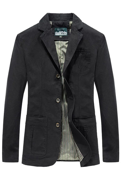 New Cotton Outdoor Comfortable Business Jacket for Men's Spring and Autumn Casual Fashion Suit for Men Blazers Jacket for Man