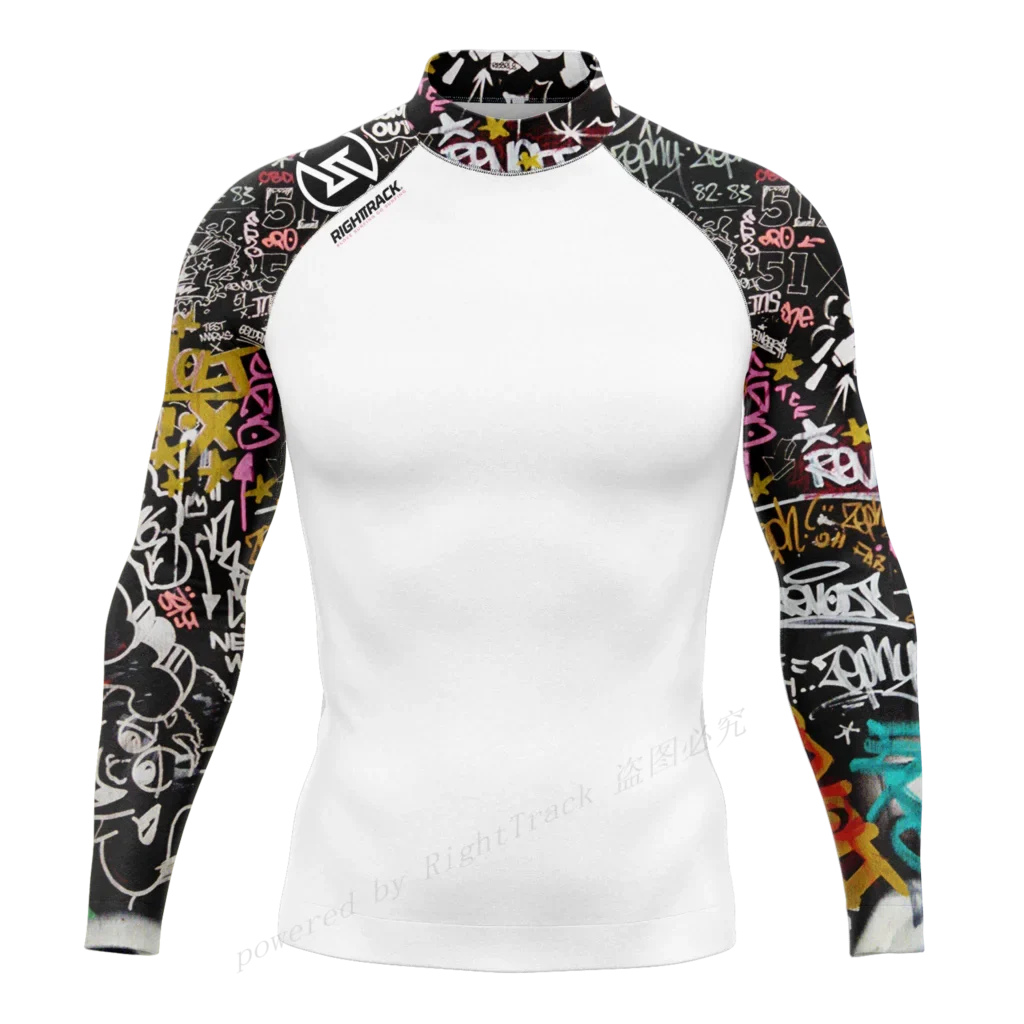 Hot Men's Rashguard Snorkeling Long Sleeve Surfing Shirts Diving Sunscreen Surf Sweatshirt UV Protection RightTrack Swimwear