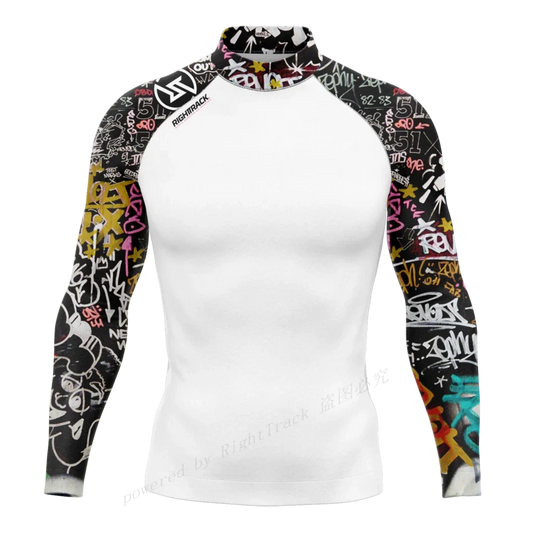 Hot Men's Rashguard Snorkeling Long Sleeve Surfing Shirts Diving Sunscreen Surf Sweatshirt UV Protection RightTrack Swimwear