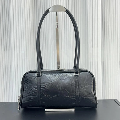 Elegant Versatile Suede Underarm Bags For Women Premium Soft Genuine Leather Shoulder Bag For Office Commute Lady Handbags New