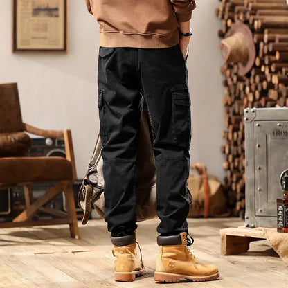 New Men Fashion Military Cargo Army Pants Slim Regualr Straight Fit Cotton Multi Color Camouflage Green Yellow Trousers BL7606
