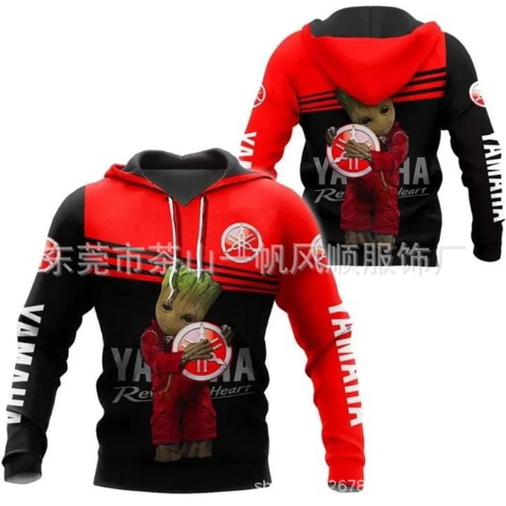 2025 Yamaha Fashion Casual Zipper Hoodie Top 3D Printed Hot Selling Men's and Women's Spring and Autumn Hoodies