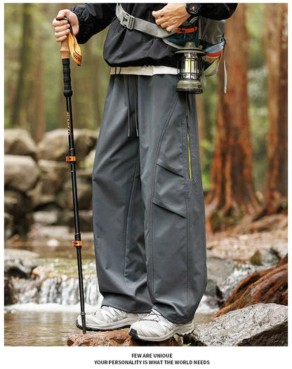 Outdoor Hiking Pants Male Waterproof Windproof Climbing Paratrooper Trousers Autumn Wear-Resistant Camping Cycling Cargo Pants