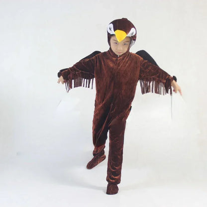 Kids Adults  Animal Bird Oriole Parrot Swallow Eagle Woodpecker Cosplay  Fancy Dress Jumpsuit Costume Gifts Set Halloween