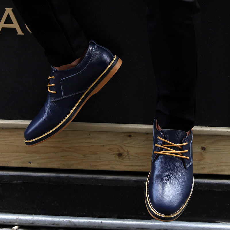 Genuine Leather Men Dress Shoes Oxfords Brogue Lace Up Italian Mens Casual Shoes Luxury Brand Moccasins Loafers Plus Size 38-48