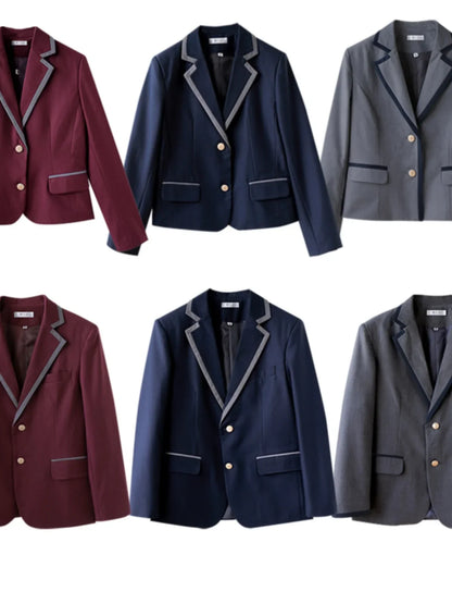Korean Sle Student orm Jaet Briti College Wind Long Sve Button up Polyester Casual Wear for Men And Women
