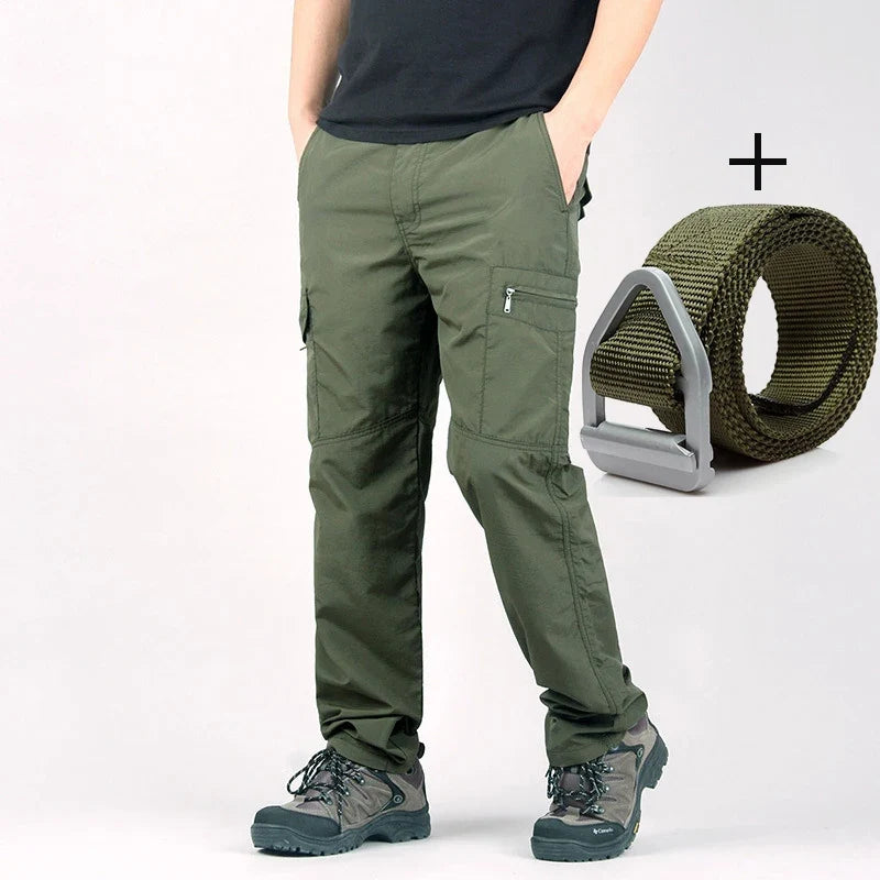 2023 Outdoor Waterproof Tactical Workwear Tactical Belt Mens Breathable Summer Casual Military Trousers Mens Quick Dry Trousers