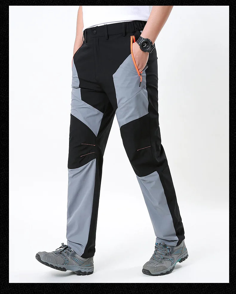 New Summer Men Thin Multi Pocket Work Pants Outdoor Casual Sports Breathable Cargo Pants Straight Leg Loose Tooling Trousers 4XL