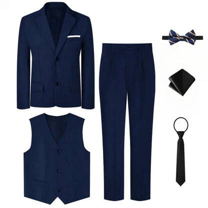 Suits for Boys Kids Wedding Easter Church Tuxedo Teenager School Performance Piano Outfit Set Children Birthday Formal Clothes