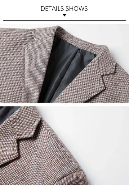 Brand 2026 Spring Elegant Blazer for Men Long Sleeve 2 Button Wedding Party Easy Care Business Blazers Suits Men