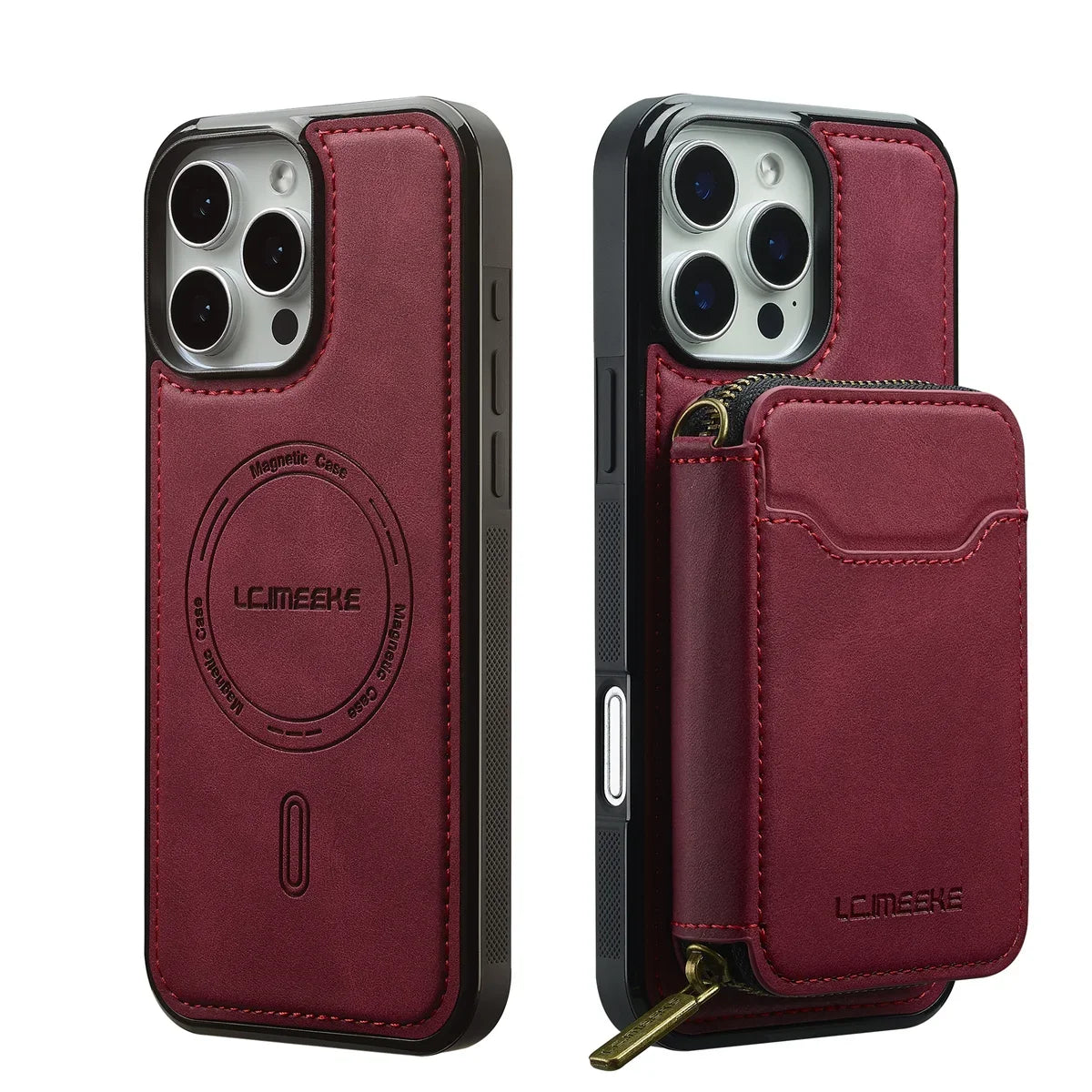 For Magsafe Magnetic Leather Phone Case for iPhone 16E 17 Air 16 15 Plus 14 13 12 11 Pro Max Wallet Card Holder Pocket Cover