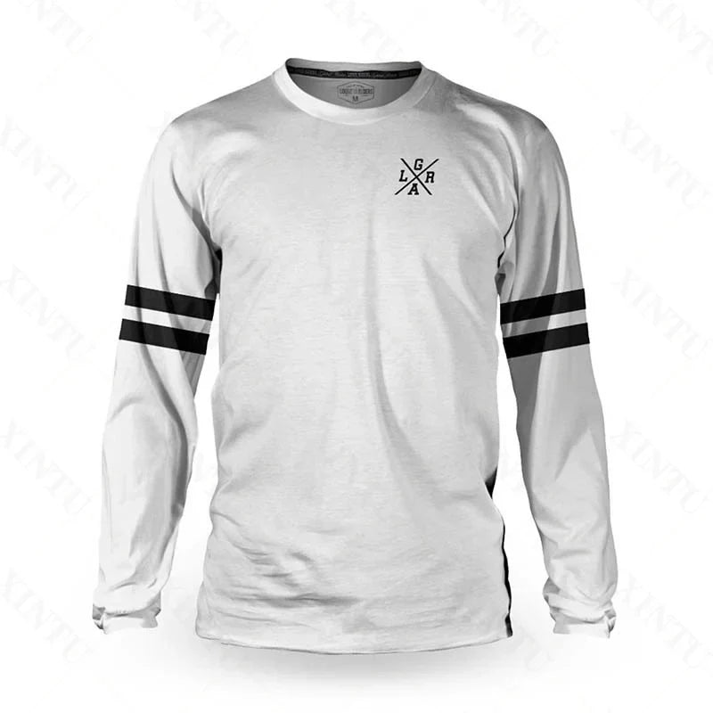 2022 Men's Motorcycle Loose Rider Jersey DH Cross Country Endurance Race BMX MTB Mountain Bike Shirt Can Be Customized
