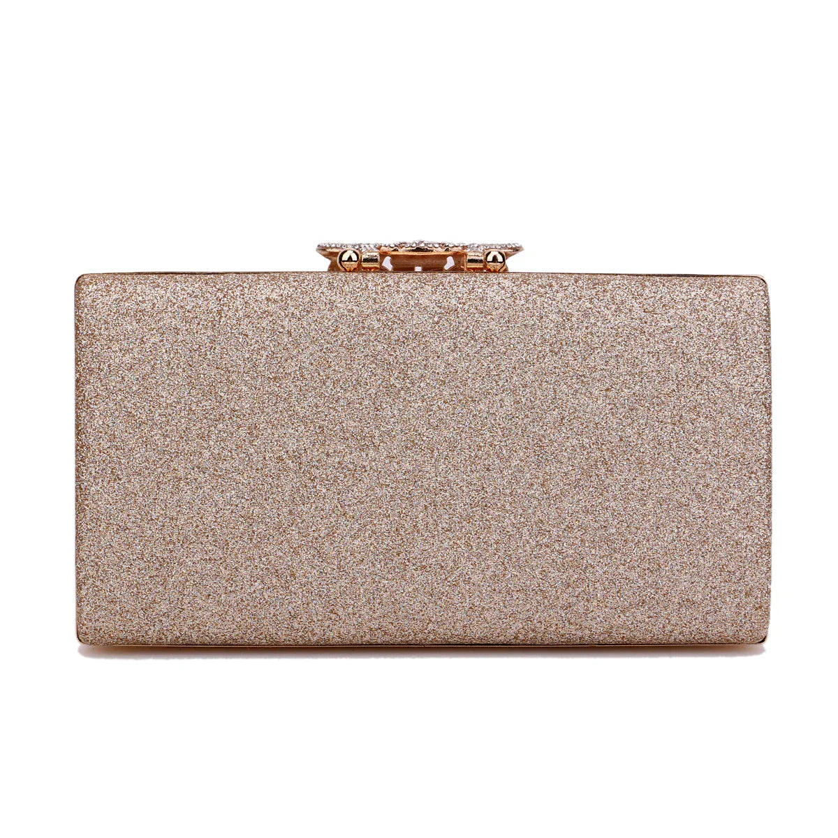 Sequined Fashion Women Evening Bags Crown Metal Chain Shoulder Day Clutch With Rhinestones Wedding Party Handbags