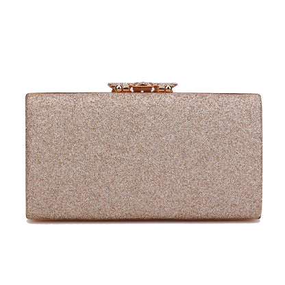Sequined Fashion Women Evening Bags Crown Metal Chain Shoulder Day Clutch With Rhinestones Wedding Party Handbags
