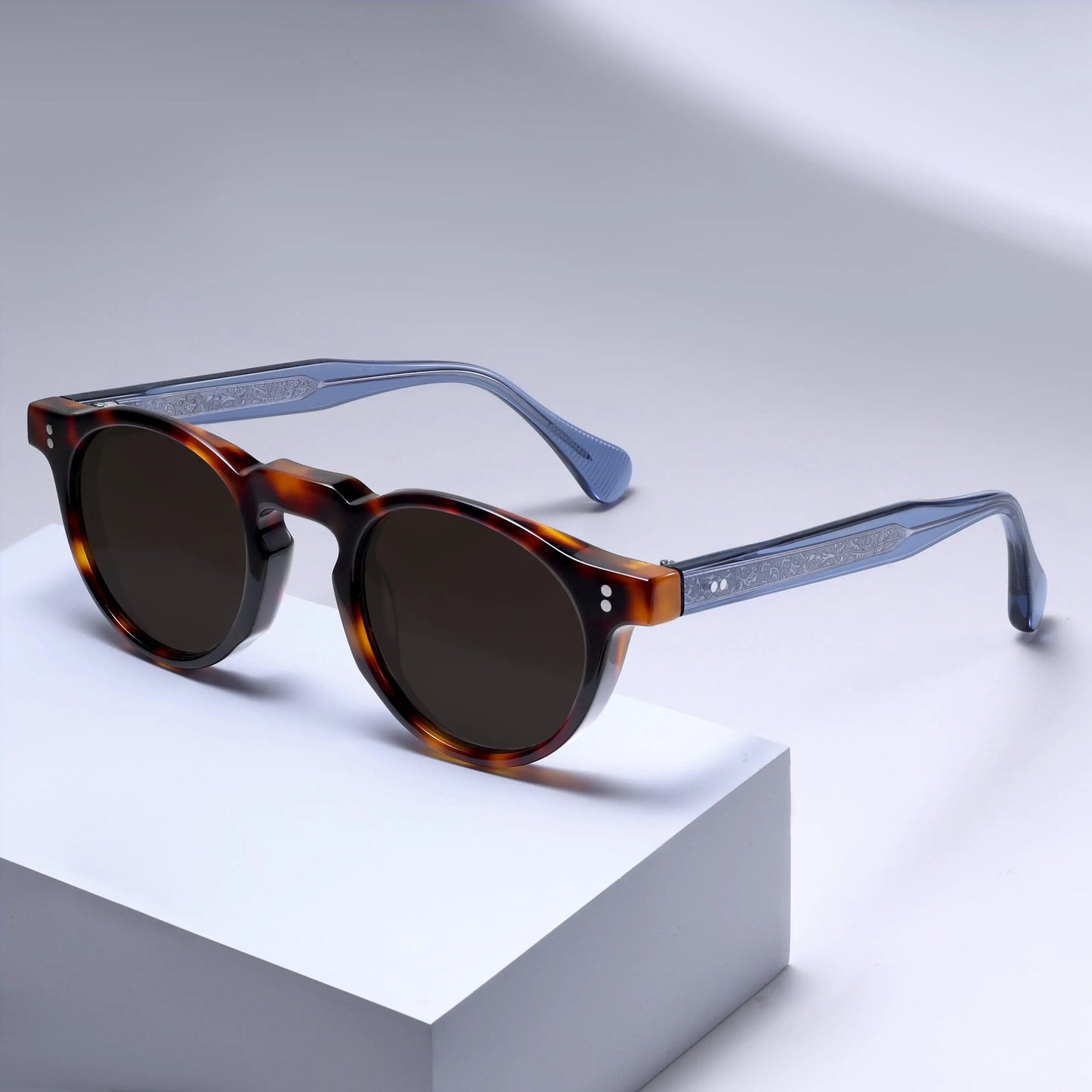 Retro Luxury Polarized Sunglasses for Men And Women UV400 Protection Classic Design Thick Acetate Frame
