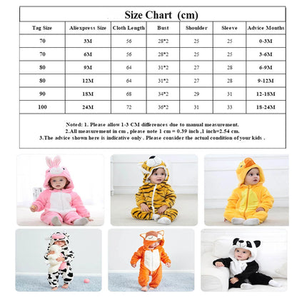 Cute Monkey Tiger Dinosaur Cosplay Costumes Boys Girls Toddler Animal Jumpsuit Baby Rompers Infant Clothes Pyjamas Kids Kigurumi