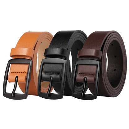 1 Piece of Men's Fashionable Pu Leather Belt, Simple Retro Design, Smooth Belt Buckle, Suitable for Men's Daily Life, Casual Gatherings, Holiday Work, and Other Occasions.