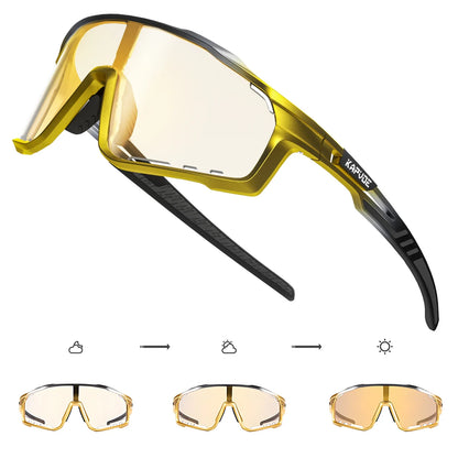 Color Photochromic Cycling Glasses MTB Sunglasses for Men Women Sport Speed Mountain Bike Bicycle Cycl Eyewear Goggle
