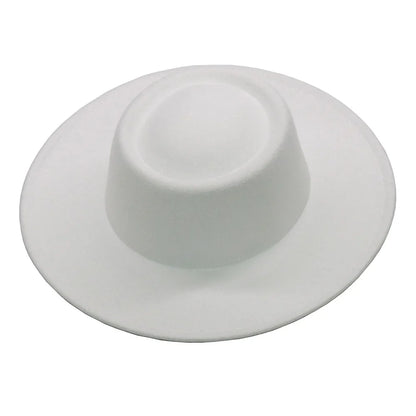 Fedora Hats Men Women 8.5CM Wide Brim Wool Felt Jazz Hats 2023 British style Dress Formal Panama Cap