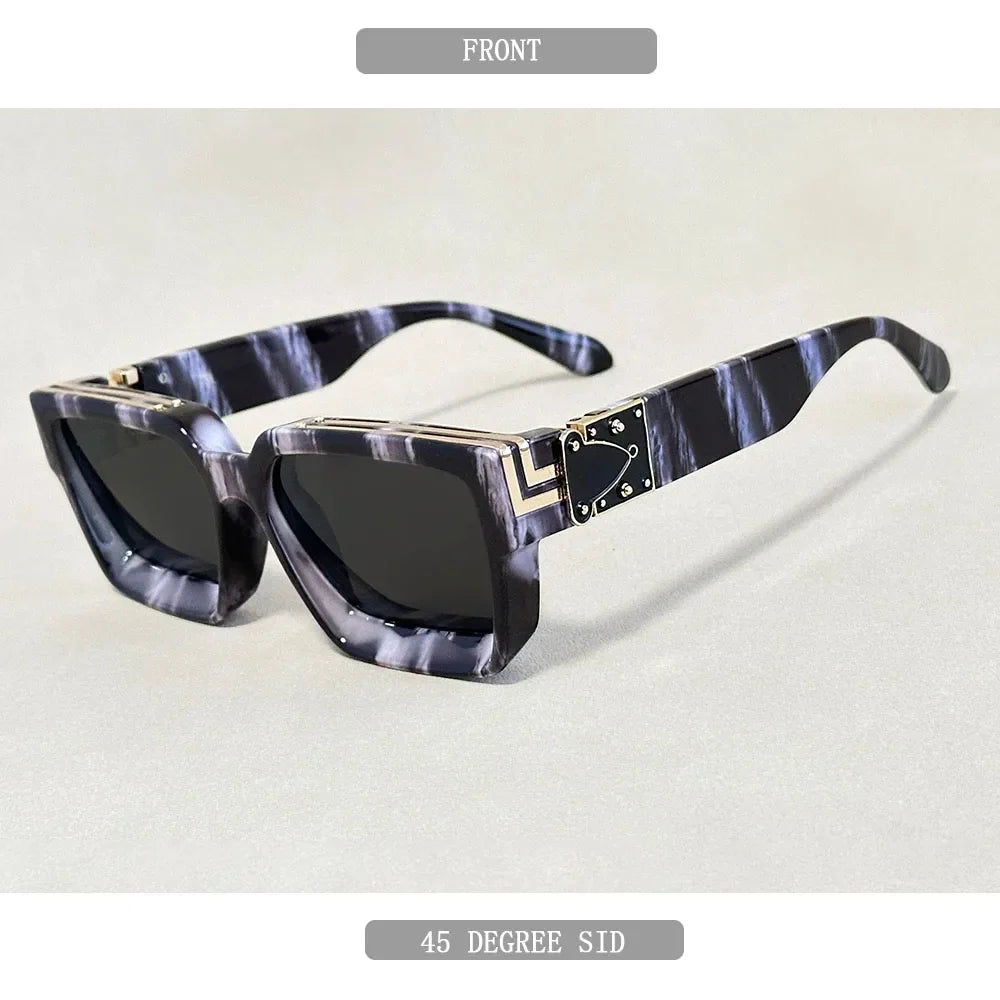 Senior Square Sunglass Men Vintage Millionaire Sunglasses Women Silver Retro Fashion Glasses Dropshipping Gafas De Sol Hombre