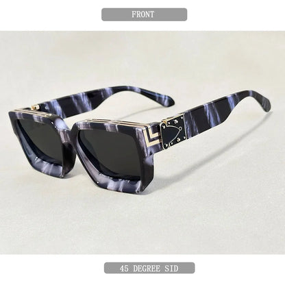 Senior Square Sunglass Men Vintage Millionaire Sunglasses Women Silver Retro Fashion Glasses Dropshipping Gafas De Sol Hombre