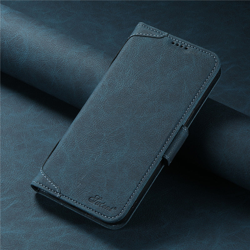 Magsafe Business Leather Wallet Phone Case For iPhone 12 13 14 15 Pro Max Plus 16 17 Pro Max With Flip Card Holder Cover