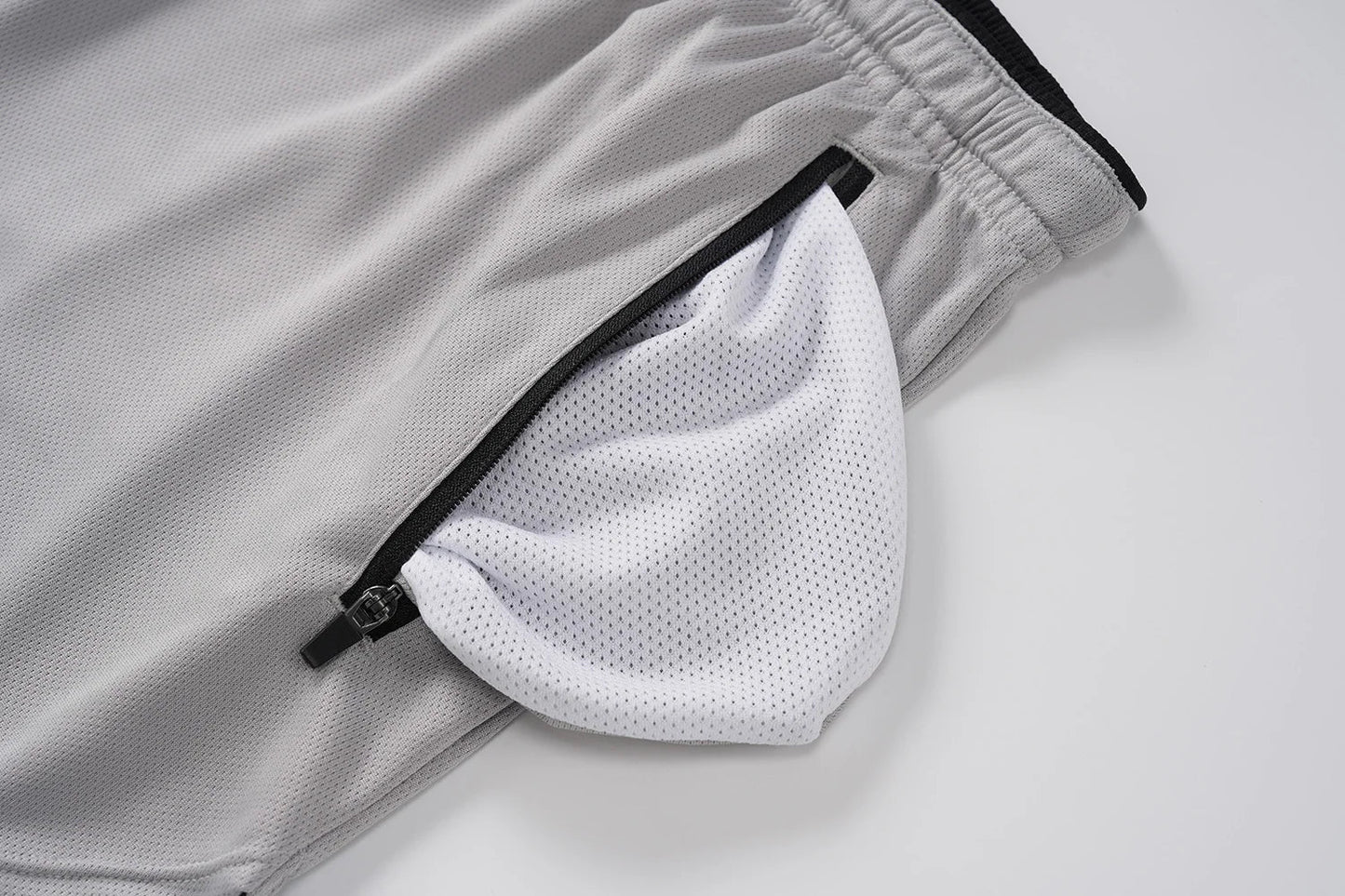 Men's Mesh Running 3" Shorts Quick Dry Lightweight Athletic Workout Gym Shorts Zipper Pockets Shorts Outdoor Fitness