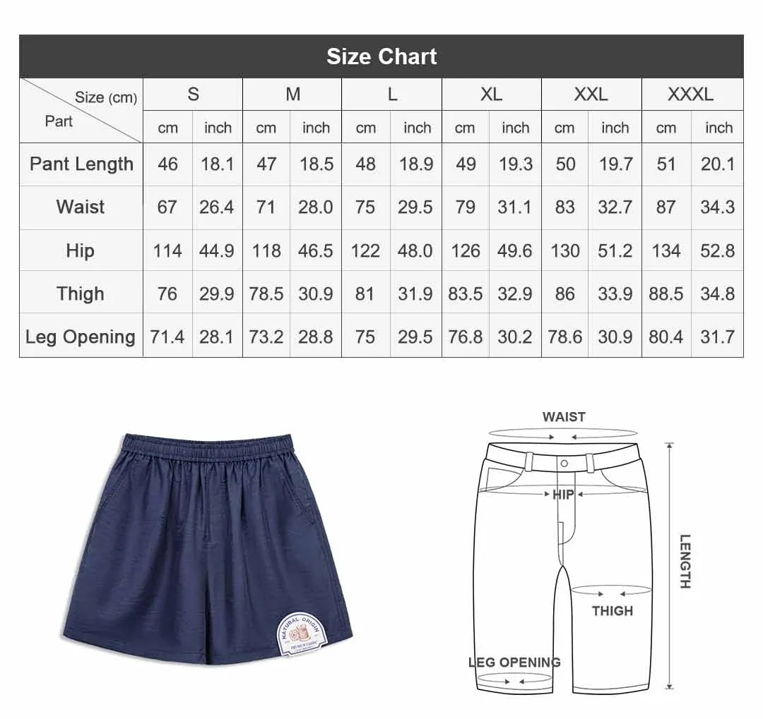 Men's Lyocell Linen Look Shorts Straight Leg Elastic Waist Lightweight Breathable Old Money Casual Summer Male Pants