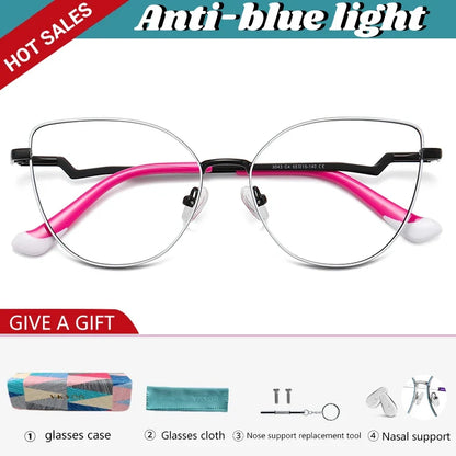 New Myopia Prescription Glasses Hyperopia Reading Glasses Anti Blue Light Computer Glasses Optical Eyeglasses Frame Women