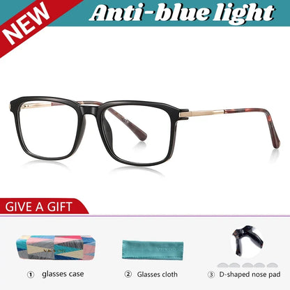 New Classic Geometric Simple Square Frame Design Men's Anti-blue Light Glasses Can Be Customized Prescription LS213
