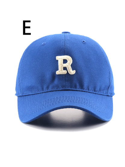 1 unisex all season wearing pure cotton letter R fashionable baseball cap
