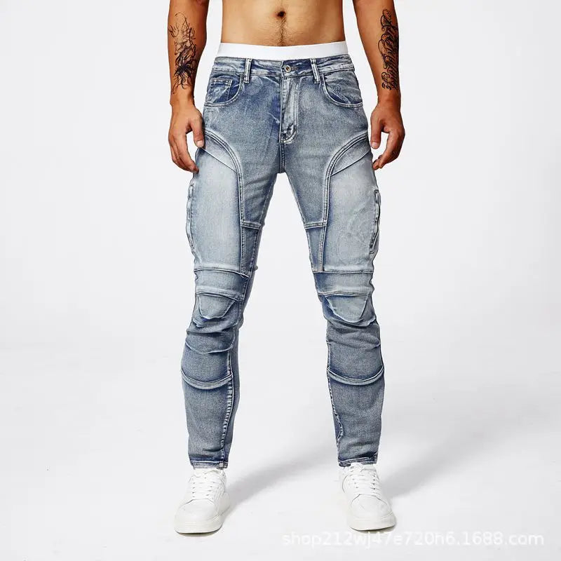 2025 New Motopants leisure motorcycle jeans riding trousers off-road motocross riding pants zipper design Multiple pockets